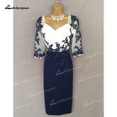 Contrast Color With Jacket Plus Size Mother Of The Bride Dresses Sheath V- Neck  Short Groom Mother Dresses For Weddings